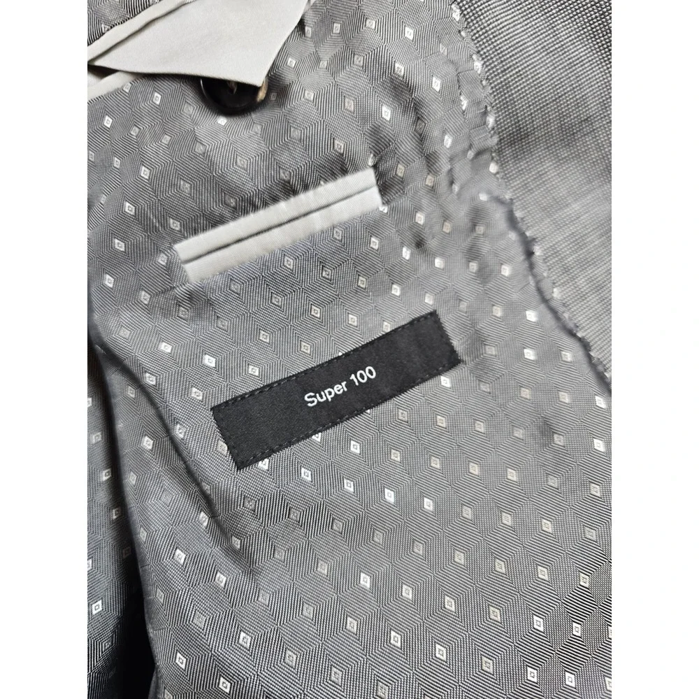 Hugo Boss Blazer Mens 38S Grey Super 100 Wool 2-Button Sport Coat Edison1/Power